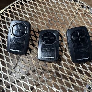 Lot Of 3 Chamberlain Clicker Universal 2-Button Garage Door Opener Remote Black